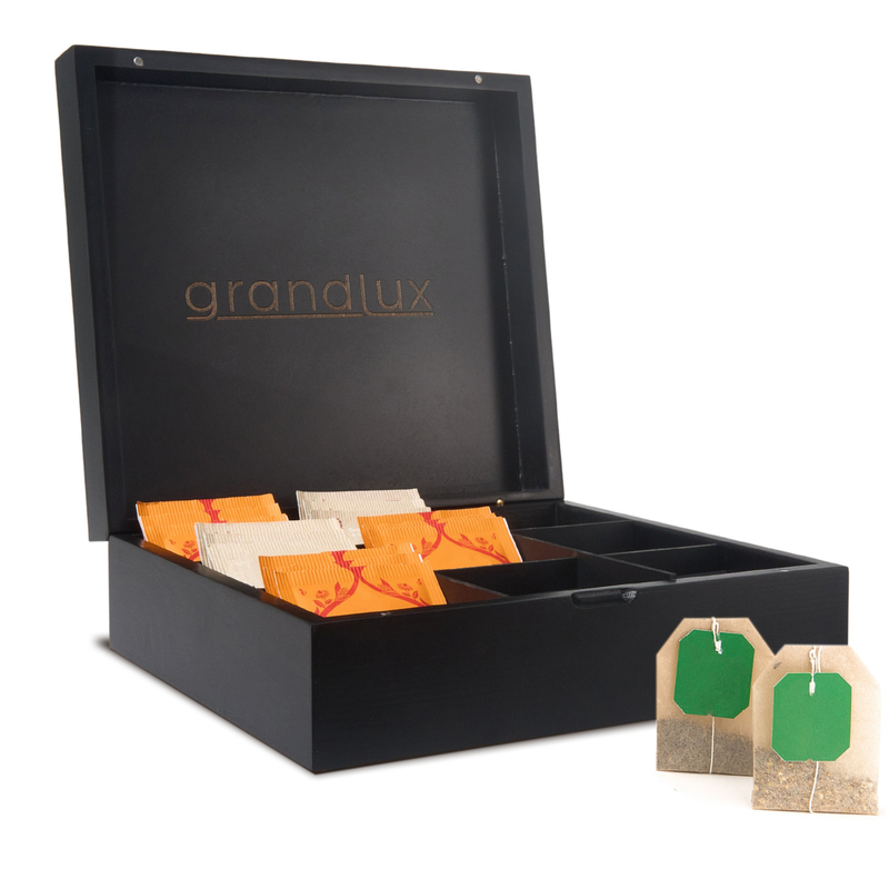 Grandlux Theedoos 9 Vaks – Zwart