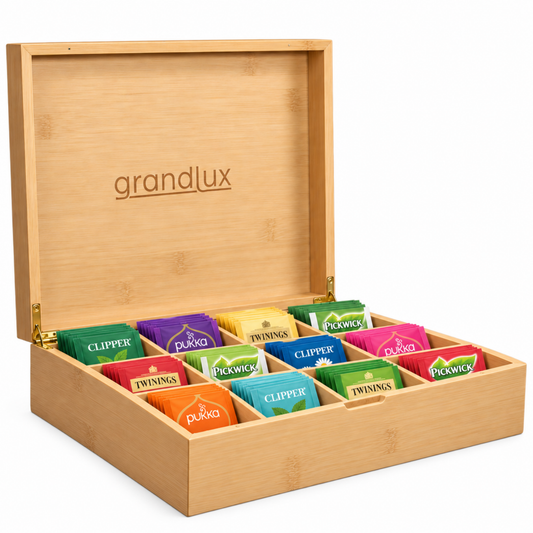 Grandlux Theedoos 12 Vaks - Naturel