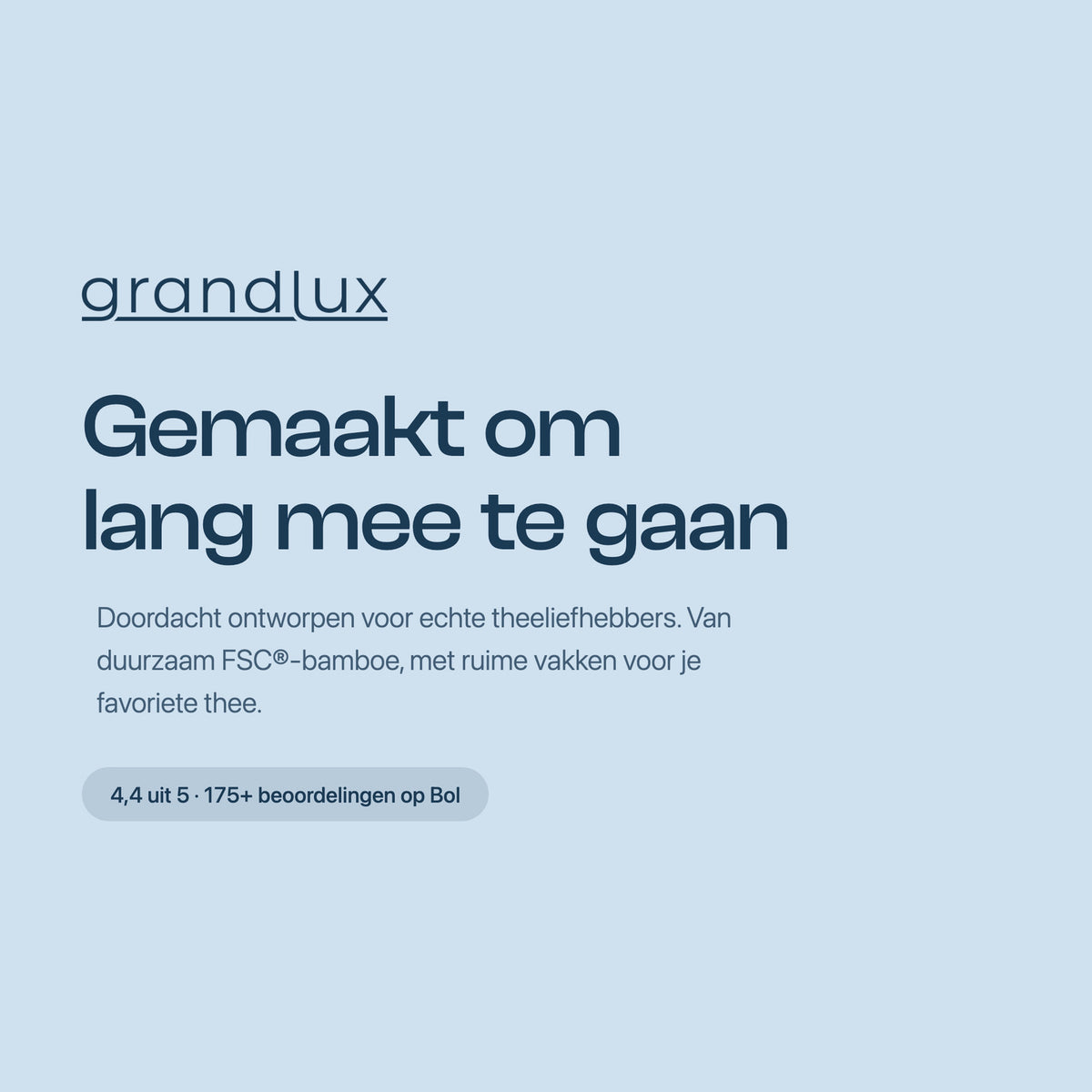 Grandlux Theedoos 12 Vaks - Zwart