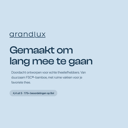 Grandlux Theedoos 12 Vaks - Zwart